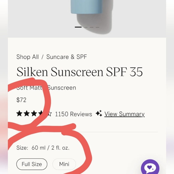Silken Pore Perfecting Sunscreen SPF 35 Tatcha - Jumbo Size 90ml 3oz - Sealed - Picture 8 of 9